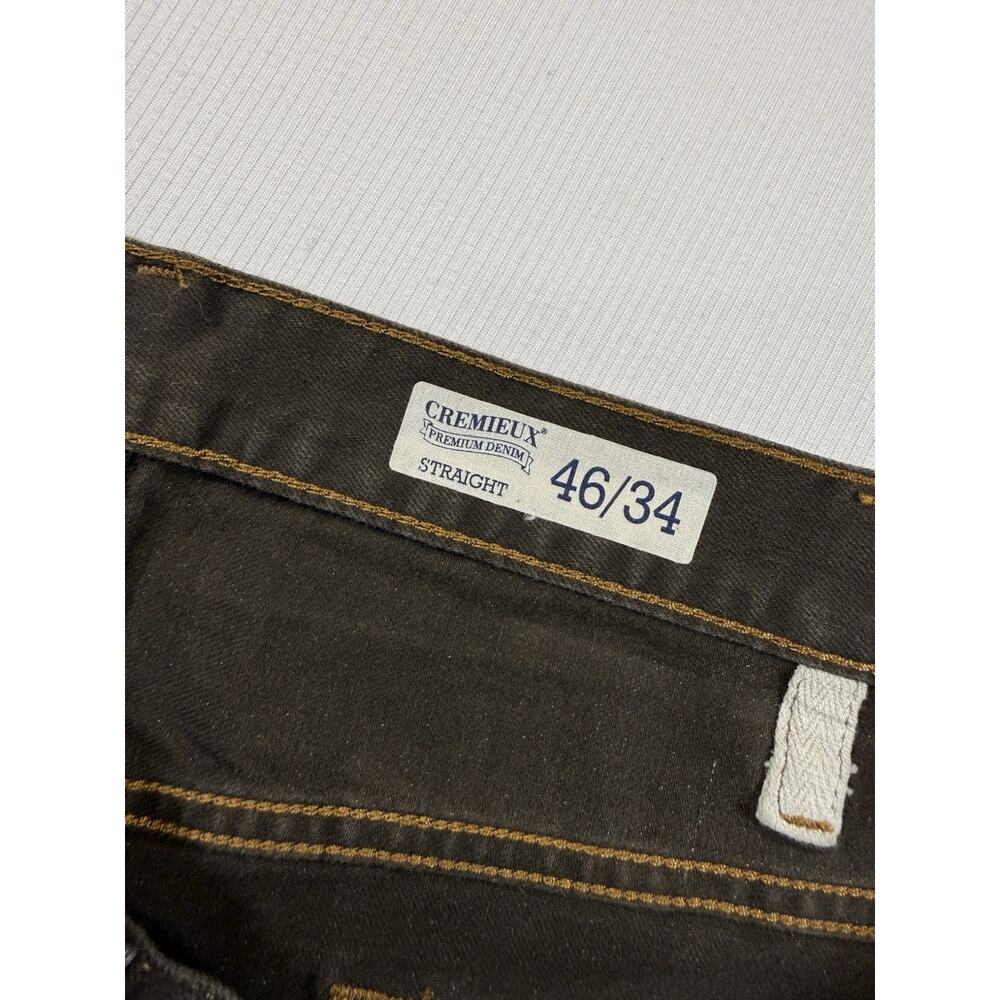 Cremieux Straight Jeans Mens 46x34 Brown Stretch Denim NWT Big Tall - Picture 2 of 7